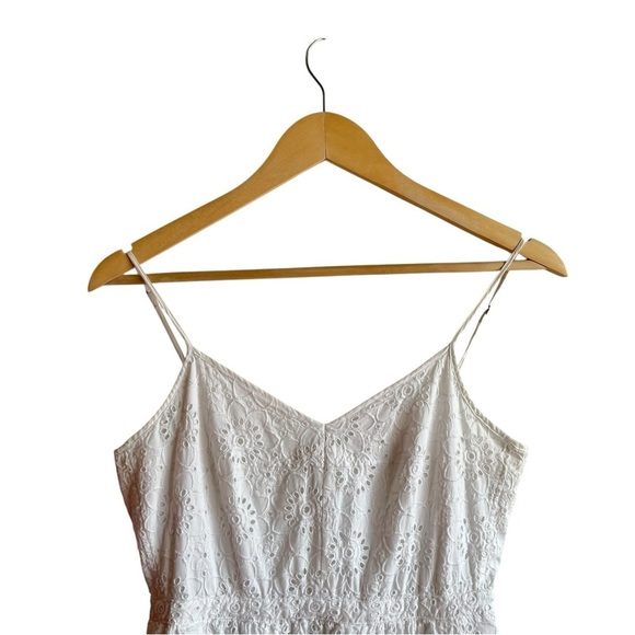 Madewell White Eyelet Cotton Mini Dress Size 4 - Picture 3 of 13